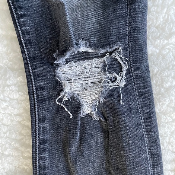 7 FOR ALL MANKIND | grey ripped skinny Jeans - Picture 3 of 6